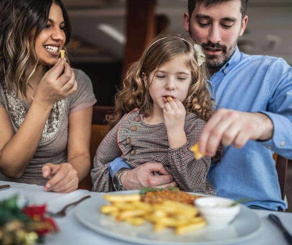 Busy family restaurant interior